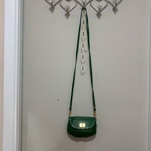 Jesslyn Blake Leather Green Crossbody Bag